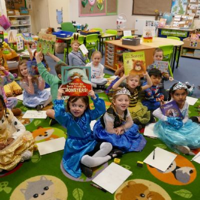 Year 1 pupils dressed up as various book characters for WBD