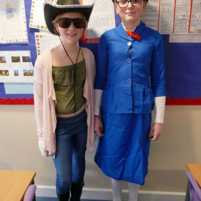 Year6 pupils dressed up as various book characters for WBD