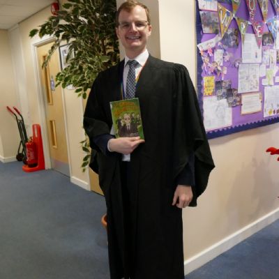 Staff member dressed as a book character for WBD
