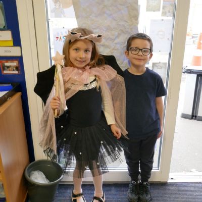 Year 2 pupils dressed up as various book characters for WBD